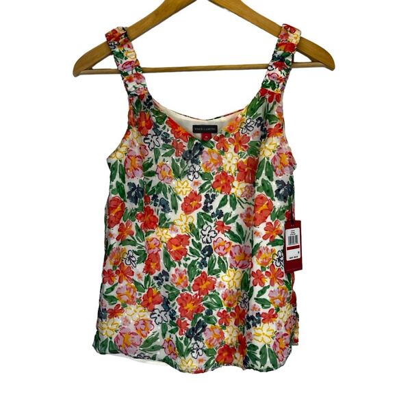 Vince Camuto chiffon floral sleeveless top - XS - Picture 3 of 12